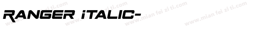 Ranger Italic字体转换